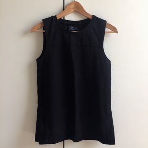 Gap Black Sleeveless Top with Zipper Detail